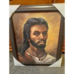 JOHN CAMPBELL 16 X 20 Black Jesus Painting Rare